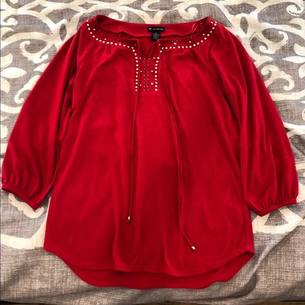 Red blouse